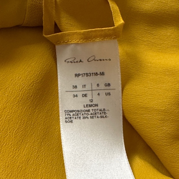 Rick Owens Yellow Top/ Grey Skirt Runway Set - Picture 9 of 12